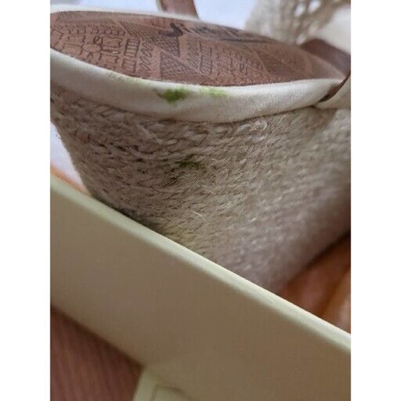 Lucky Brand Womens WEDGE SANDAL Size 8.5‎ Beige Cream Macrame Espadrilles Shoe - Picture 6 of 6